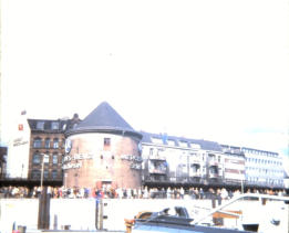 Round bar conveniently adjacent to Odax's mooring. Hamburg, Germany 1970