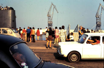 Odax moored at Cherbourg, France 1970