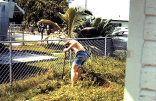 Earl Wright at Marathon, FL rental trailer 1970