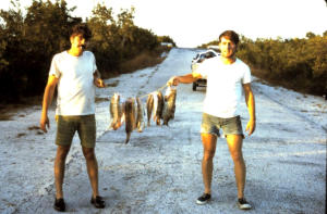 Ron Walton and Earl Wright at Marathon mangroves; Key West 1970