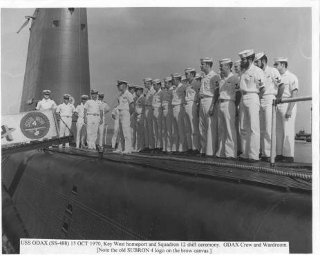 Odax at Key West Squadron shift Ceremony 1970