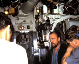Joel Thompson(?), Jack Feidt, and Benny McGee in Forward Engine Room (FER) 1970